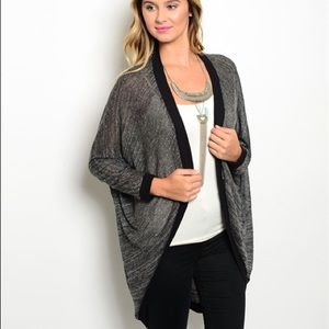 BNWT Black and Charcoal Cardigan